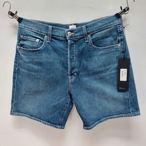 Edwin Cai Bermuda Shorts Women Size 31 Biscayne Blue Denim Organic Cotton